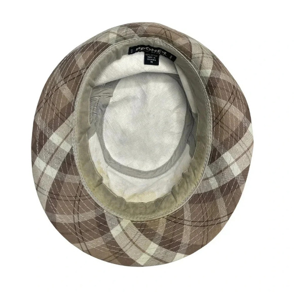 Broner Lightweight Plaid Vented Fedora Hat - Good Preowned Condition- Medium - Picture 2 of 5